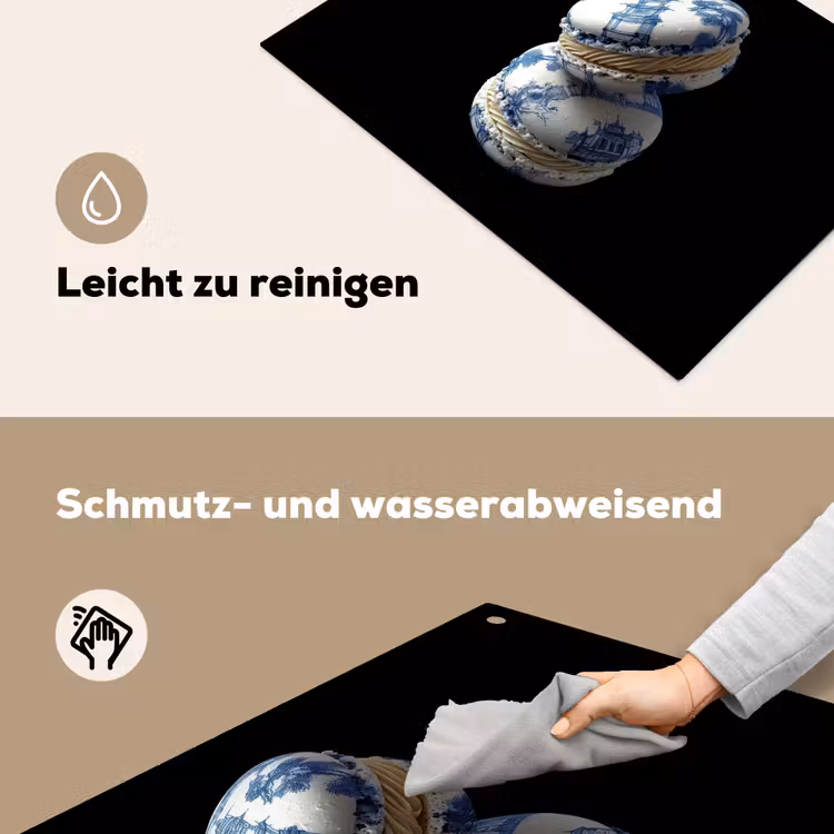 Eten - Macarons - Delfts blauw - Koekjes Inductie beschemer met haakjes klein -ky-schoon-de