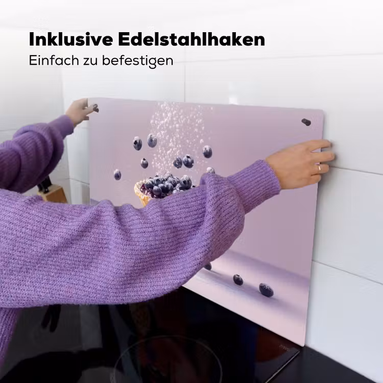 Eten - Taart - Bessen - Blauw Inductie beschemer met haakjes klein -ky-ophangen-de