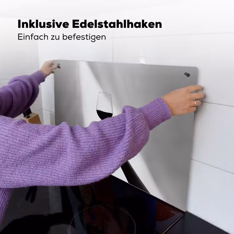 Lichtinval - Wijn - Rood - Glas Inductie beschemer met haakjes klein -ky-ophangen-de