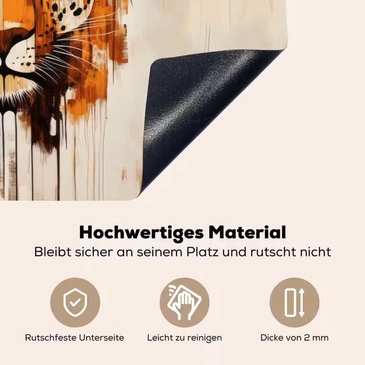 Luipaard - Symmetrisch - Strepen Inductie beschemer met haakjes klein -ky-onderkant-de