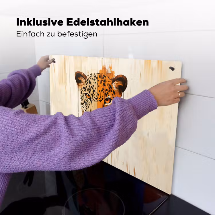 Luipaard - Symmetrisch - Strepen Inductie beschemer met haakjes klein -ky-ophangen-de