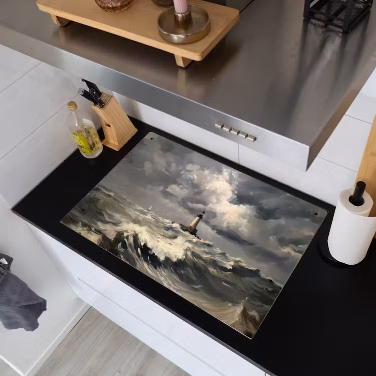 Vuurtoren - Golven - Storm Inductie beschemer met haakjes klein -sfeer1