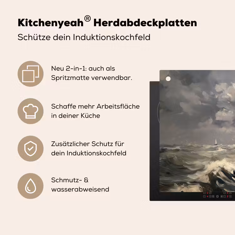 Vuurtoren - Golven - Storm Inductie beschemer met haakjes klein -ky-usp-de