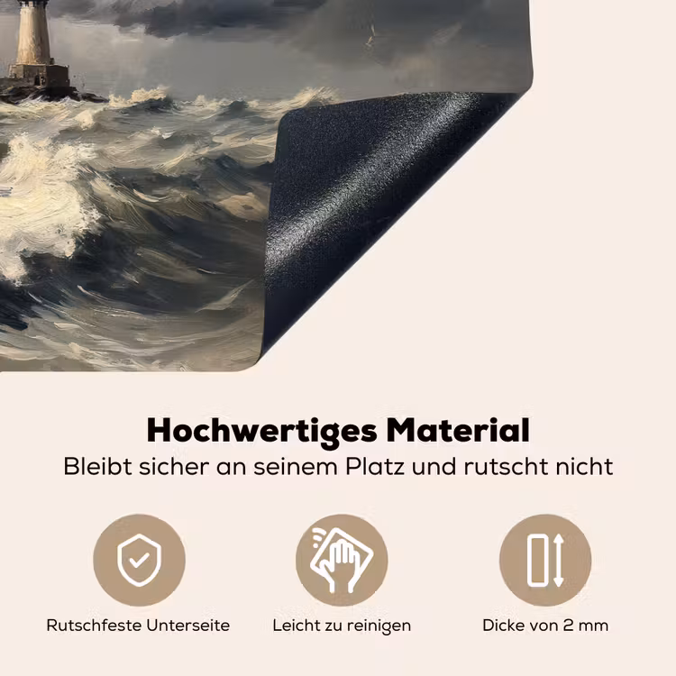 Vuurtoren - Golven - Storm Inductie beschemer met haakjes klein -ky-onderkant-de