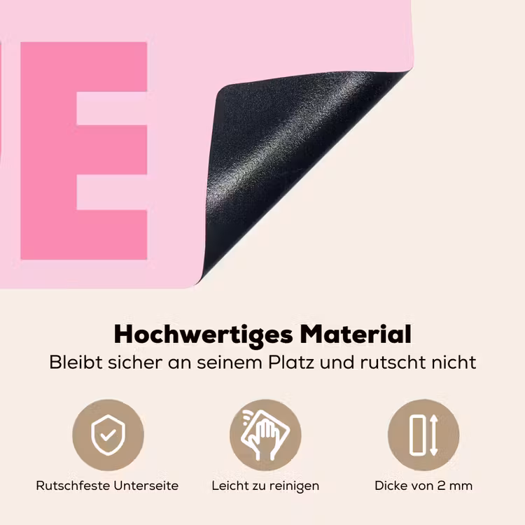 Love - Roze - Hart - Valentijn Inductie beschemer met haakjes klein -ky-onderkant-de