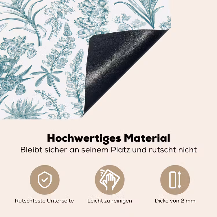 Lovely - Garden - Emerald Inductie beschemer met haakjes klein 777 -ky-onderkant-de