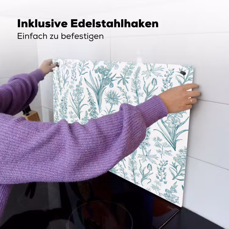 Lovely - Garden - Emerald Inductie beschemer met haakjes klein 777 -ky-ophangen-de