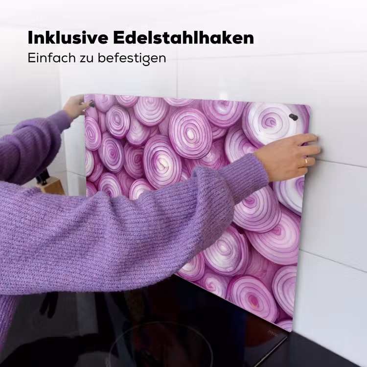 Paars - Uien - Close up Inductie beschemer met haakjes klein -ky-ophangen-de