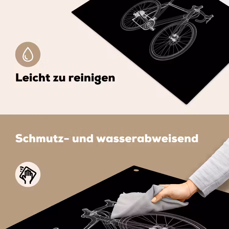 Lijnen - Illustratie - Wit Inductie beschemer met haakjes klein -ky-schoon-de