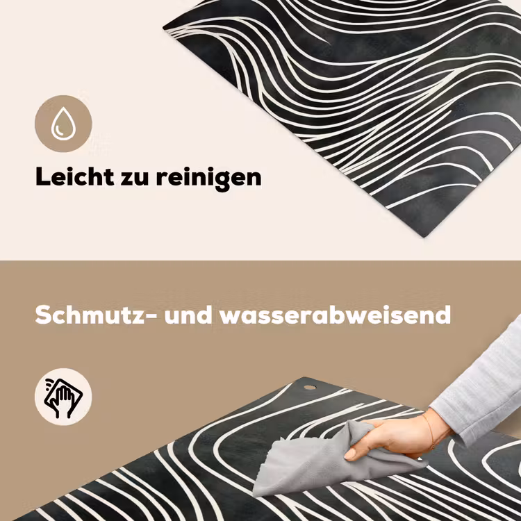 Lijnen - Patroon - Abstract - Wit Inductie beschemer met haakjes klein -ky-schoon-de