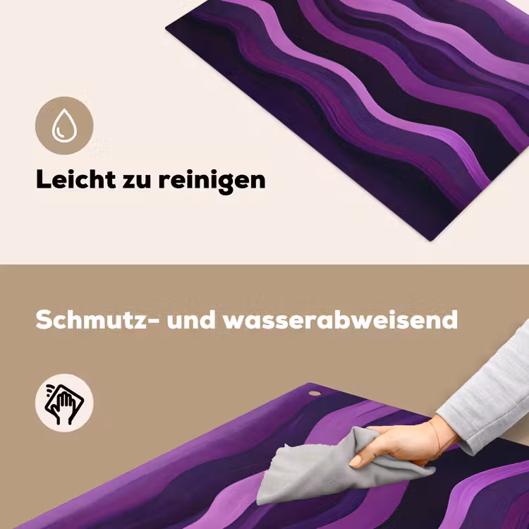 Lijnen - Golven - Paars - Abstract Inductie beschemer met haakjes klein -ky-schoon-de