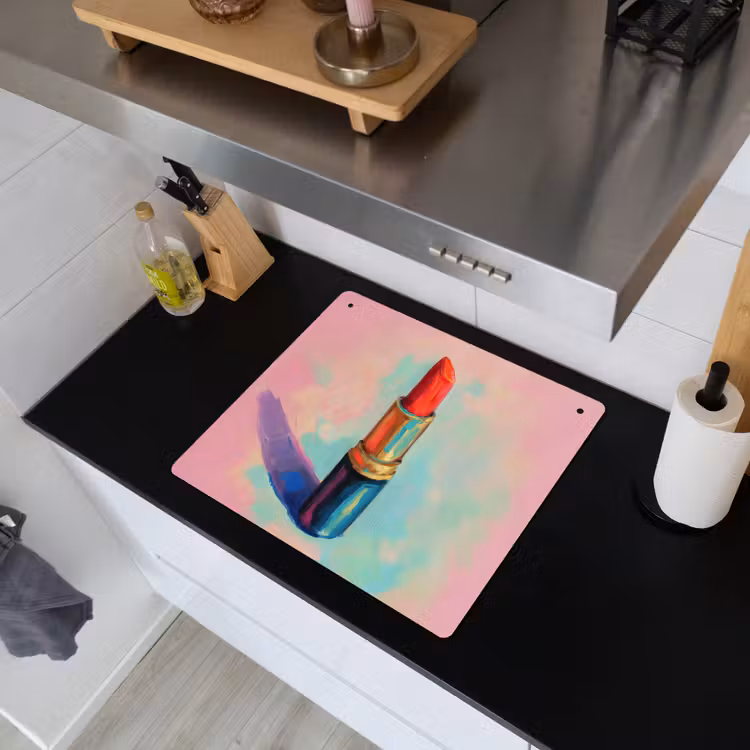 Lippenstift - Rood - Penseelstreken Inductie beschemer met haakjes middel -sfeer1