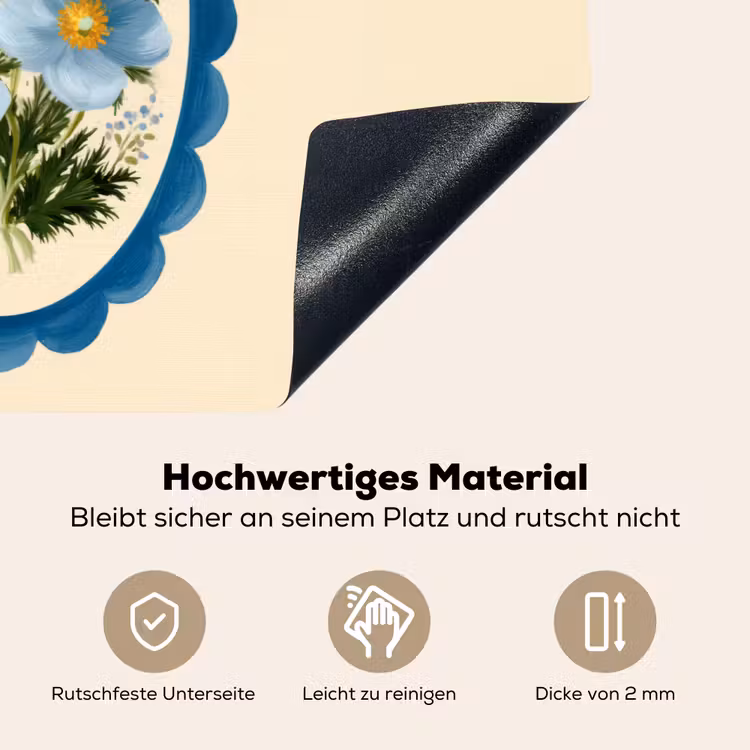 Lijst - Bloemen - Lichtblauw - Illustratie Inductie beschemer met haakjes klein -ky-onderkant-de