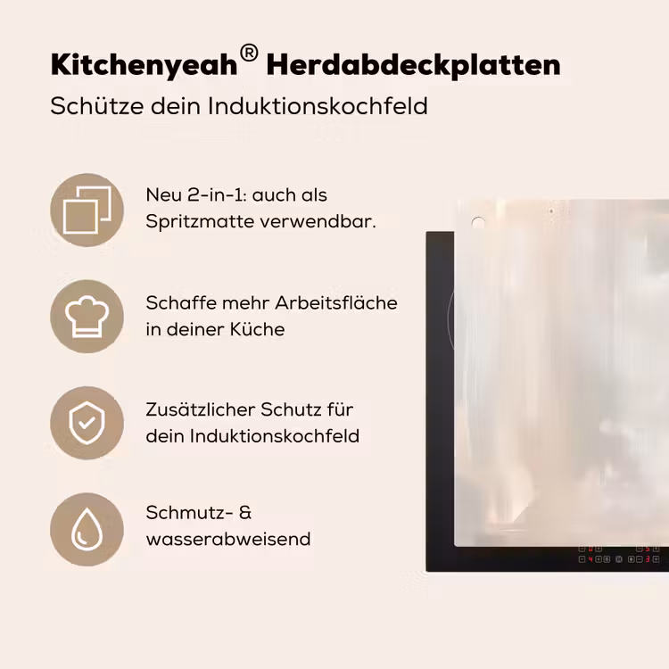 Lepel - Verf - Zilver Inductie beschemer met haakjes klein -ky-usp-de
