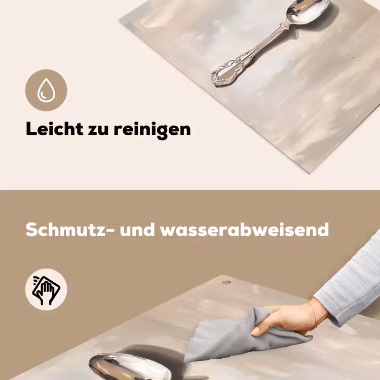 Lepel - Verf - Zilver Inductie beschemer met haakjes klein -ky-schoon-de
