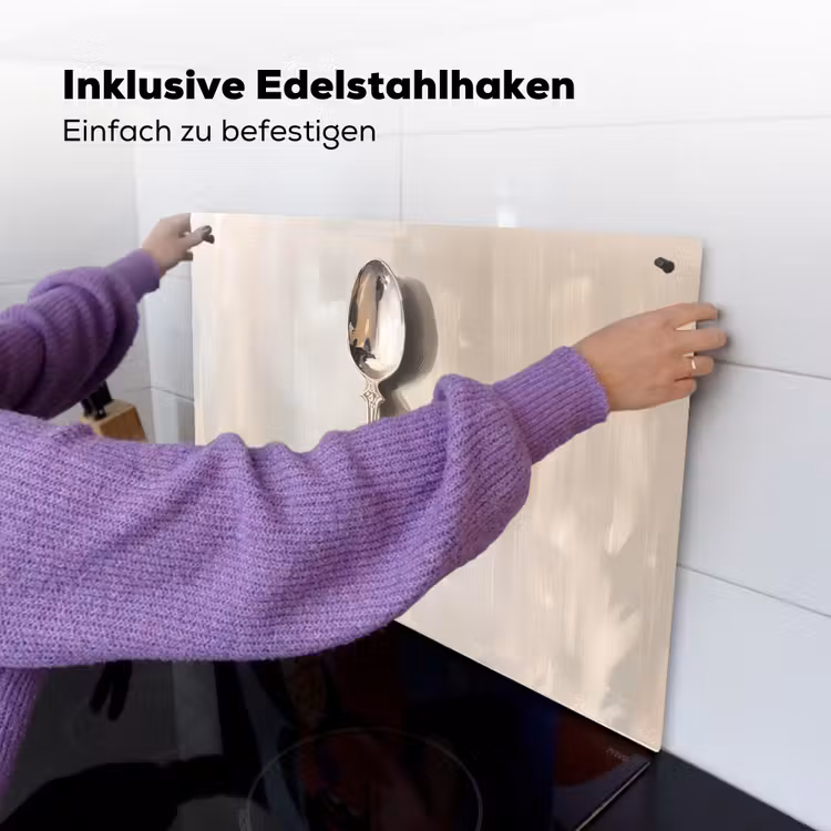 Lepel - Verf - Zilver Inductie beschemer met haakjes klein -ky-ophangen-de