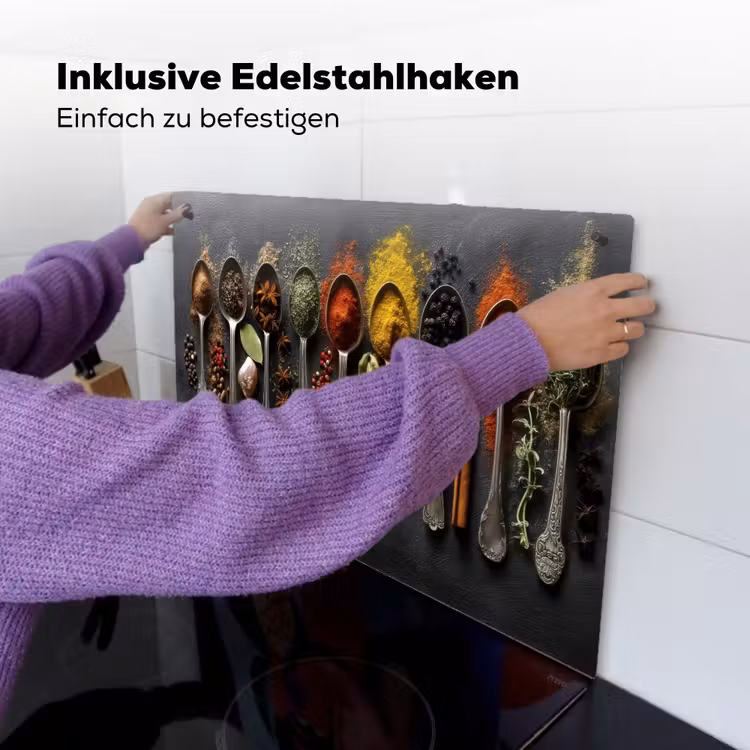 Lepels - Specerijen - Kaneel - Chili Inductie beschemer met haakjes klein -ky-ophangen-de