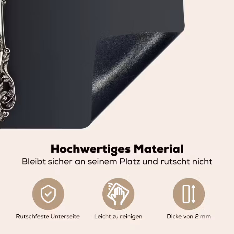 Lepel - Zilver - Metaal Inductie beschemer met haakjes klein -ky-onderkant-de