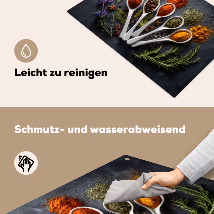 Lepels - Wit - Poeder - Kruiden Inductie beschemer met haakjes klein -ky-schoon-de