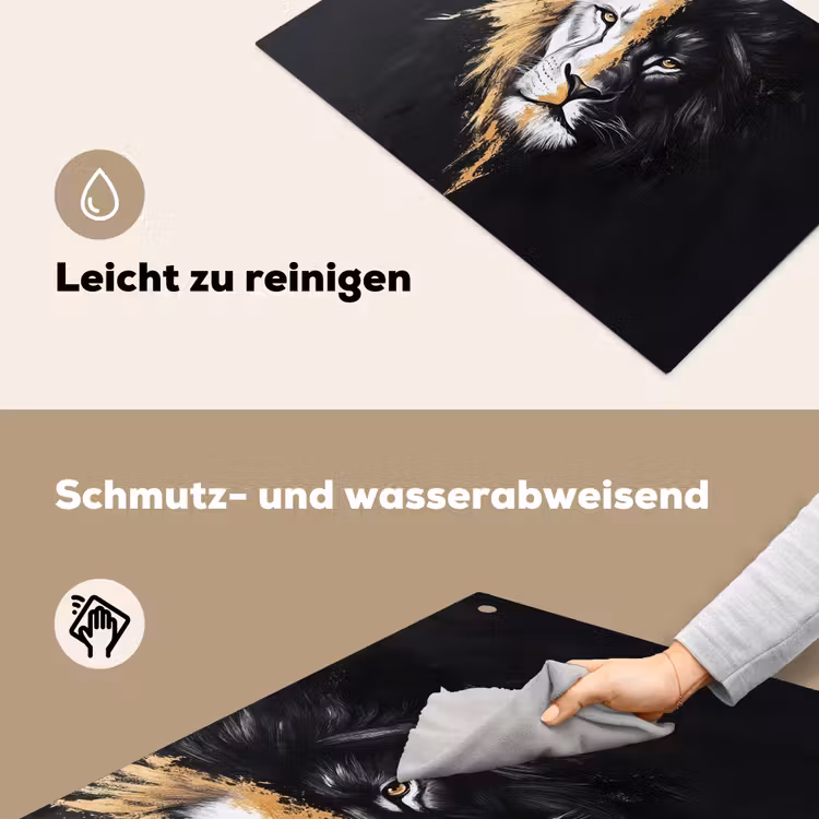 Leeuw - Gesplitst - Zwart - Lijn Inductie beschemer met haakjes klein -ky-schoon-de