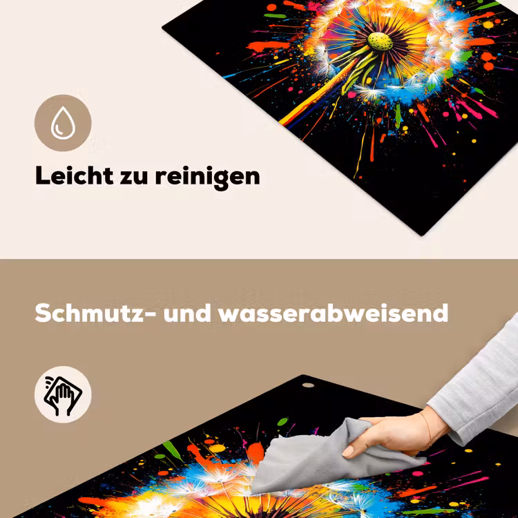 Paardenbloem - Graffiti - Kleurrijk - Bloemen - Natuur Inductie beschemer met haakjes klein -ky-schoon-de