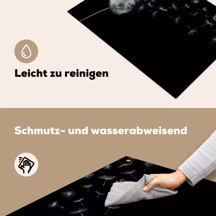 Paardenbloem - Zwart - Natuur Inductie beschemer met haakjes klein -ky-schoon-de