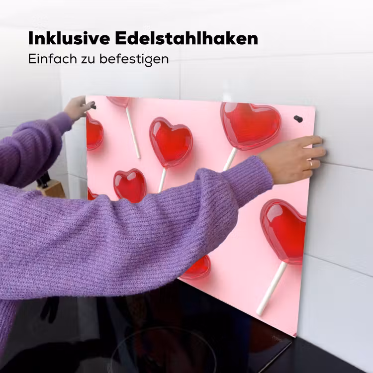 Lollies - Hartjes - Roze Inductie beschemer met haakjes klein -ky-ophangen-de
