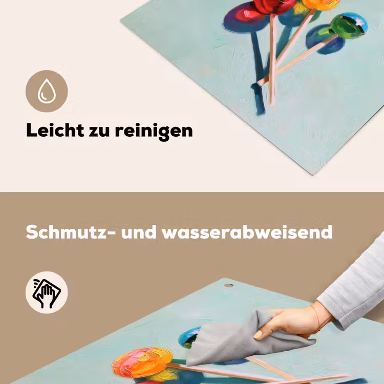 Lollys - Schaduw - Drie - Blauw Inductie beschemer met haakjes middel -ky-schoon-de