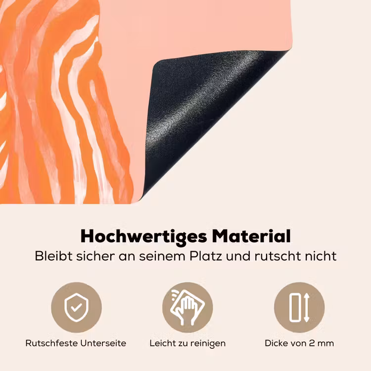 Meisje - Deken - Gestreept - Oranje Inductie beschemer met haakjes klein -ky-onderkant-de