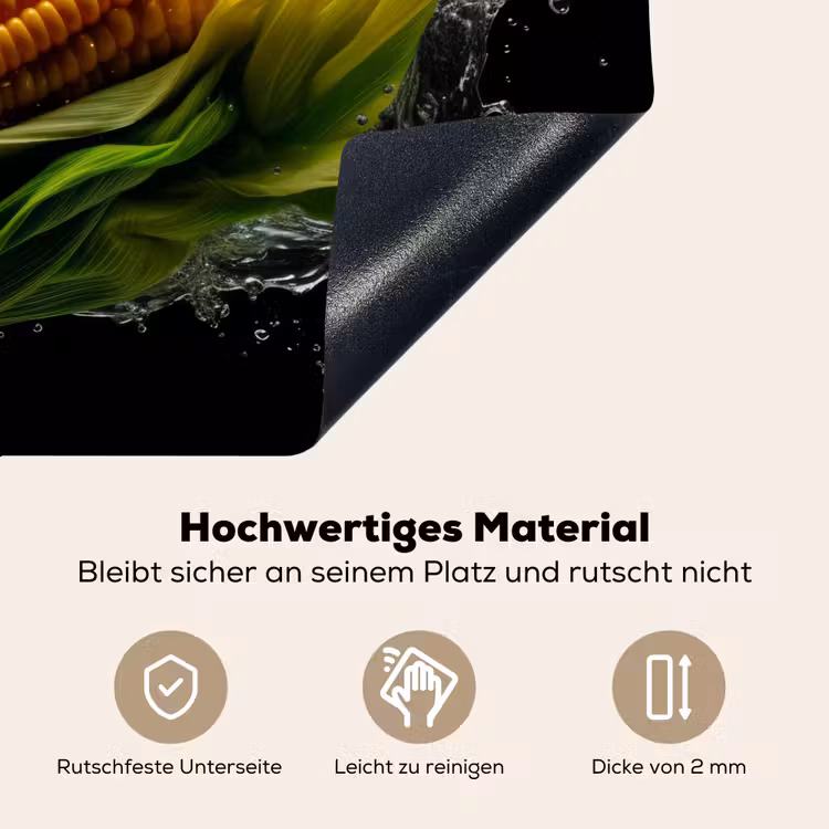 Maïs - Groente - Planten - Zwart - Water Inductie beschemer met haakjes klein -ky-onderkant-de