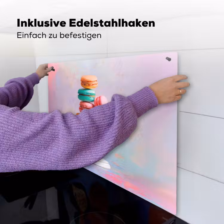Macarons - Schaal - Pastel - Kleurrijk Inductie beschemer met haakjes middel -ky-ophangen-de