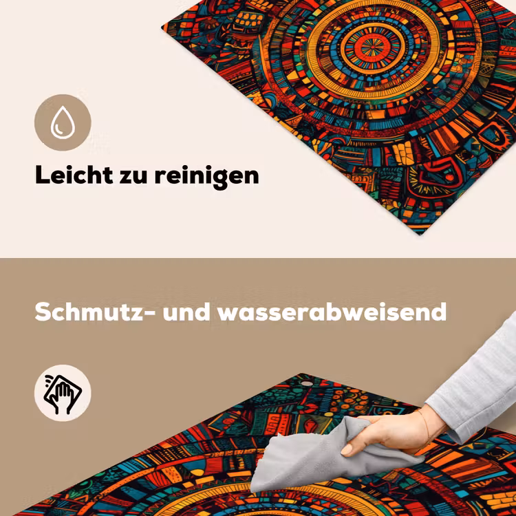 Mandala - Cirkels - Patronen Inductie beschemer met haakjes klein -ky-schoon-de