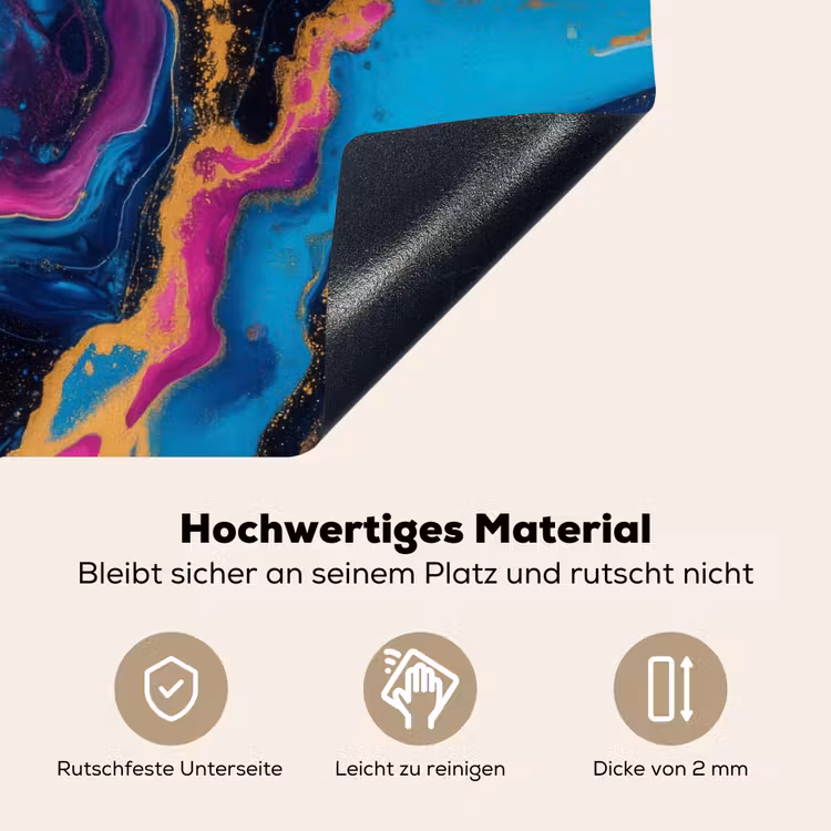 Marmer - Modern - Goud Inductie beschemer met haakjes klein -ky-onderkant-de
