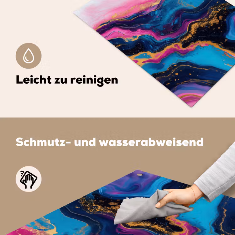 Marmer - Modern - Goud Inductie beschemer met haakjes klein -ky-schoon-de