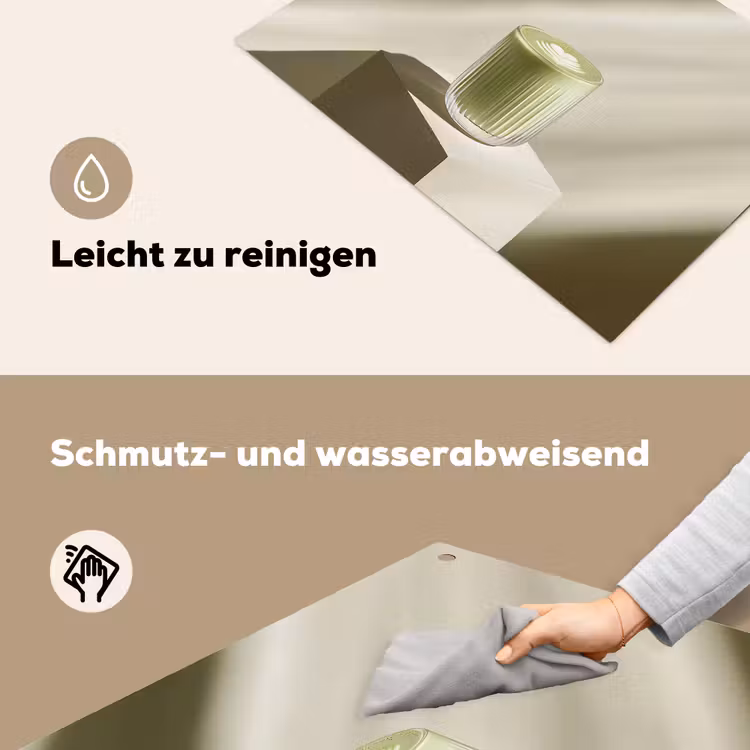 Matcha - Glas - Groen - Minimalistisch Inductie beschemer met haakjes klein -ky-schoon-de