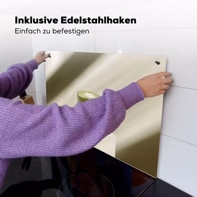 Matcha - Glas - Groen - Minimalistisch Inductie beschemer met haakjes klein -ky-ophangen-de