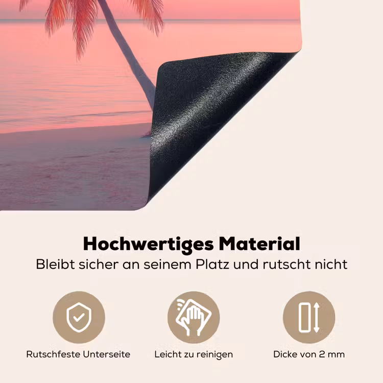Zee - Boot - Zonsondergang Inductie beschemer met haakjes klein -ky-onderkant-de