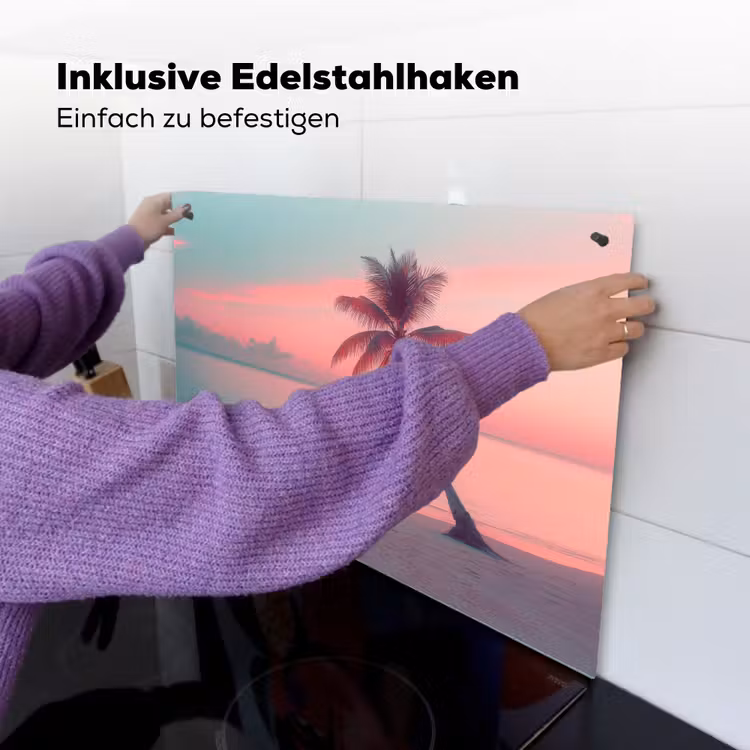 Zee - Boot - Zonsondergang Inductie beschemer met haakjes klein -ky-ophangen-de