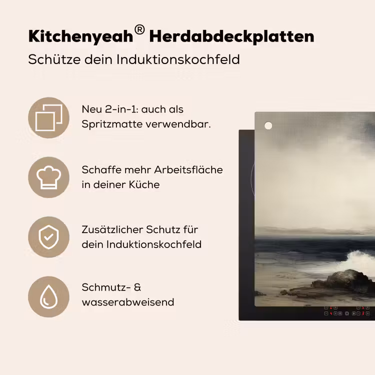 Zee - Rotsen - Storm Inductie beschemer met haakjes klein -ky-usp-de
