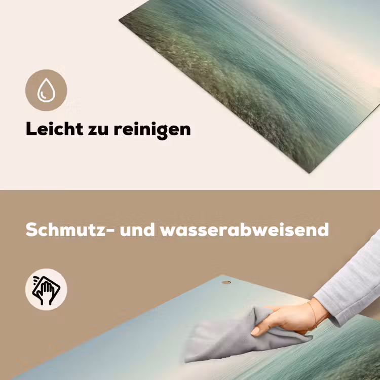 Zee - Horizon - Blauw - Mist Inductie beschemer met haakjes middel -ky-schoon-de