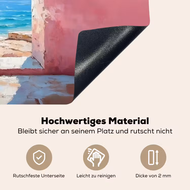 Zee - Roze - Cactus Inductie beschemer met haakjes klein -ky-onderkant-de