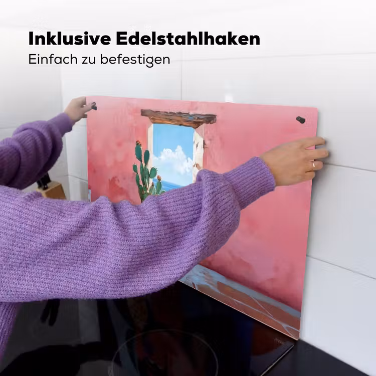 Zee - Roze - Cactus Inductie beschemer met haakjes klein -ky-ophangen-de