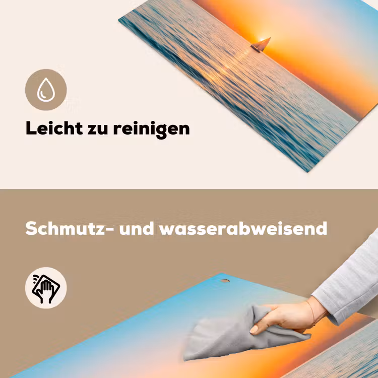 Zee - Zeilboot - Zonsondergang Inductie beschemer met haakjes klein -ky-schoon-de
