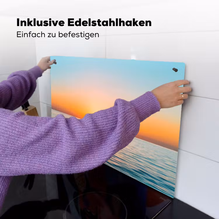 Zee - Zeilboot - Zonsondergang Inductie beschemer met haakjes klein -ky-ophangen-de