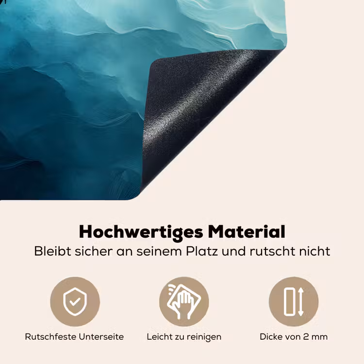Zee - Silhouet - Abstract - Blauw Inductie beschemer met haakjes klein -ky-onderkant-de