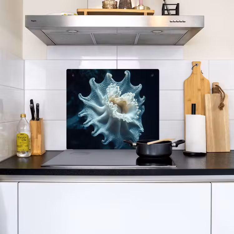 Zeewezen - Wit - Golven - Water Inductie beschemer met haakjes middel -sfeer2
