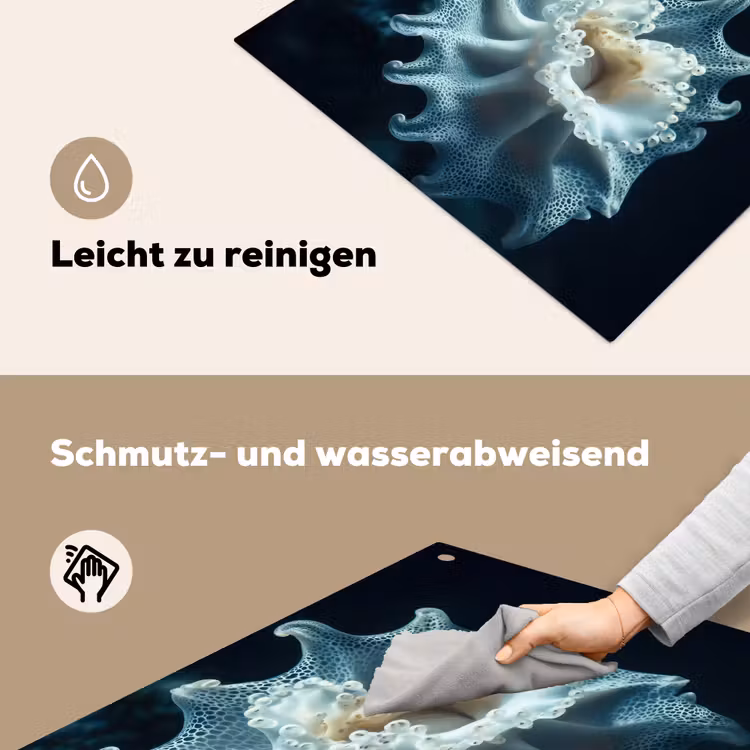 Zeewezen - Wit - Golven - Water Inductie beschemer met haakjes middel -ky-schoon-de