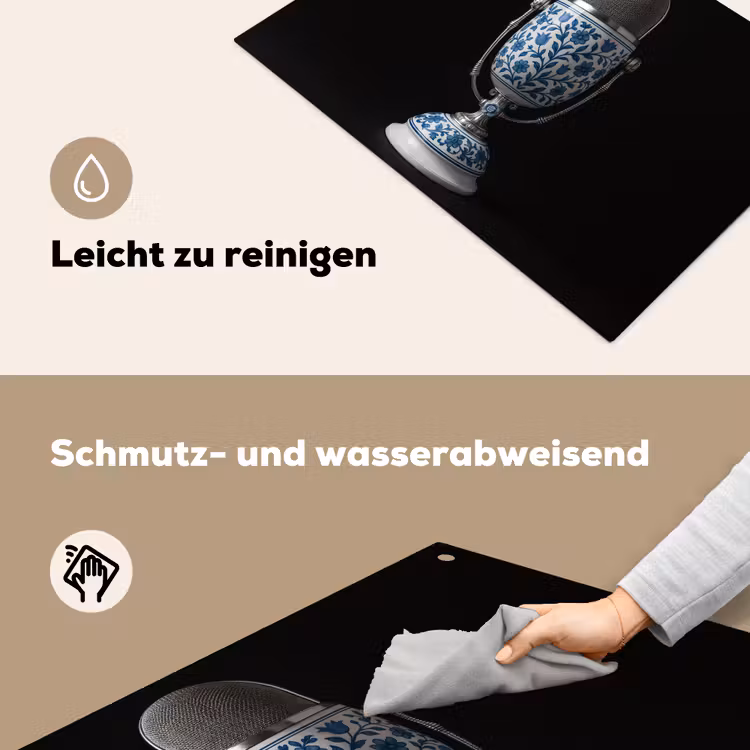 Microfoon - Delfts blauw - Muziek Inductie beschemer met haakjes klein -ky-schoon-de