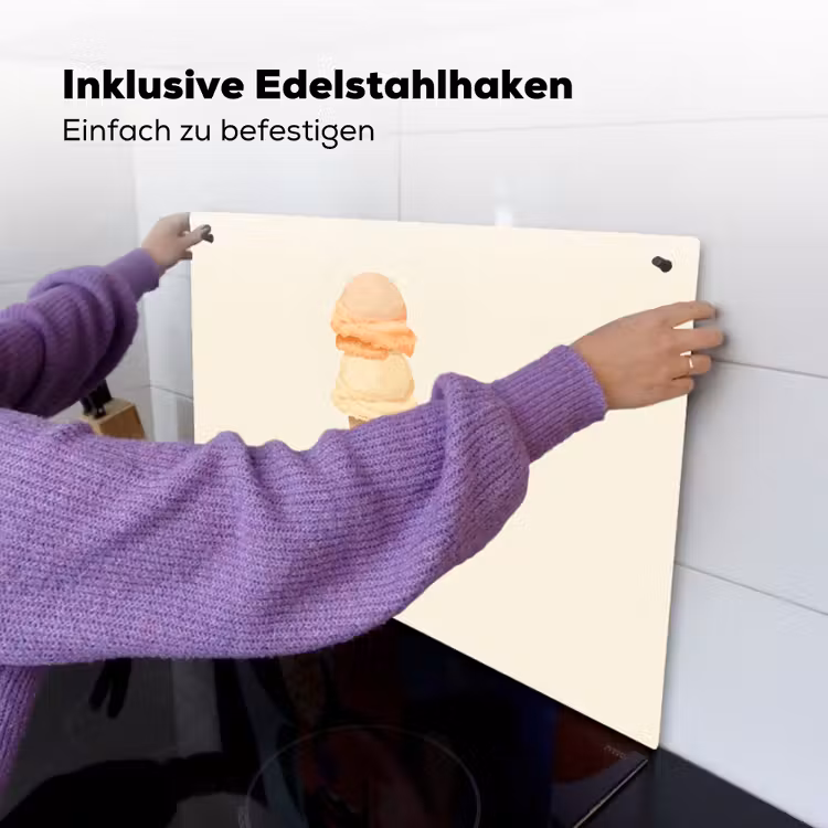 Minimalistisch - Schepijs - Hoorntje - Beige Inductie beschemer met haakjes klein -ky-ophangen-de