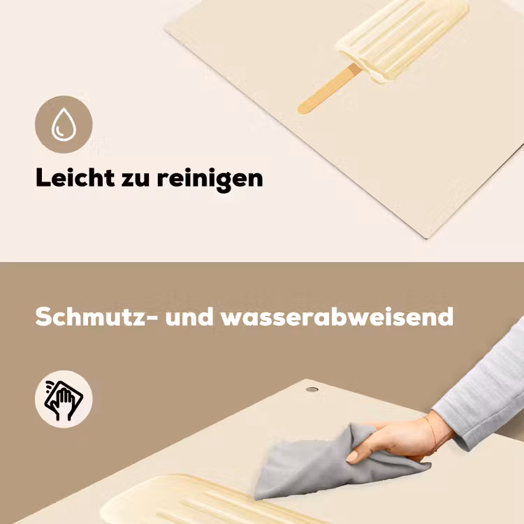 Minimalistisch - Waterijsje - Stokje - Beige Inductie beschemer met haakjes klein -ky-schoon-de
